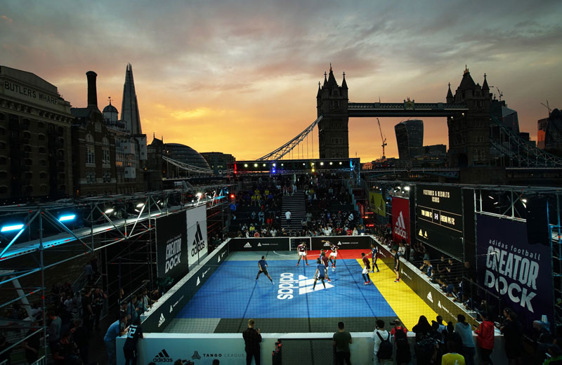 butlers wharf pier adidas football creator dock stadium tower bridge