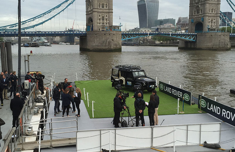 butlers wharf pier land rover rugby world cup barge